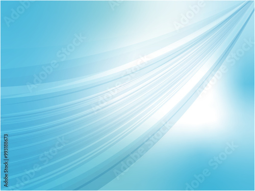 淡いライトブルーの波形抽象背景