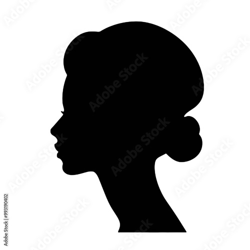 Beauty face women side view