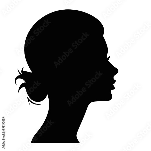 Beauty face women side view