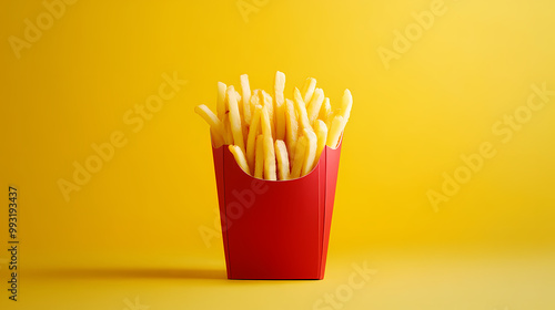 Crispy French fries background