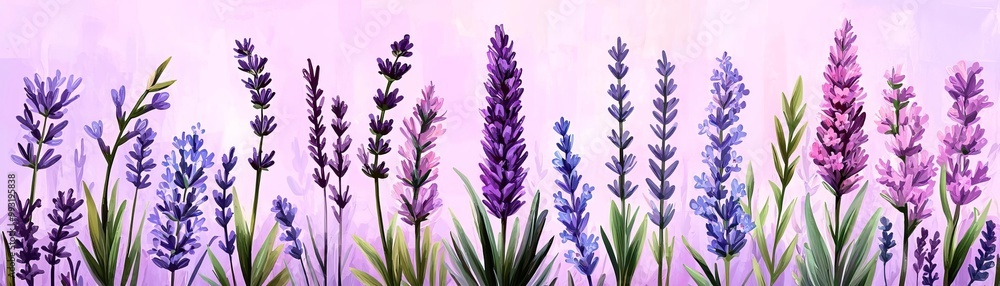 Naklejka premium Lavender and plum gradient background with subtle textured overlays adding depth and visual interest, creating a beautifully balanced abstract scene with a sense of elegance