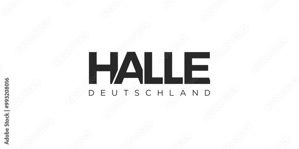 Halle Deutschland, modern and creative vector illustration design featuring the city of Germany for travel banners, posters, and postcards. Halle Deutschland, modern and creative vector illustration design featuring the city of Germany for travel banners, posters, and postcards.