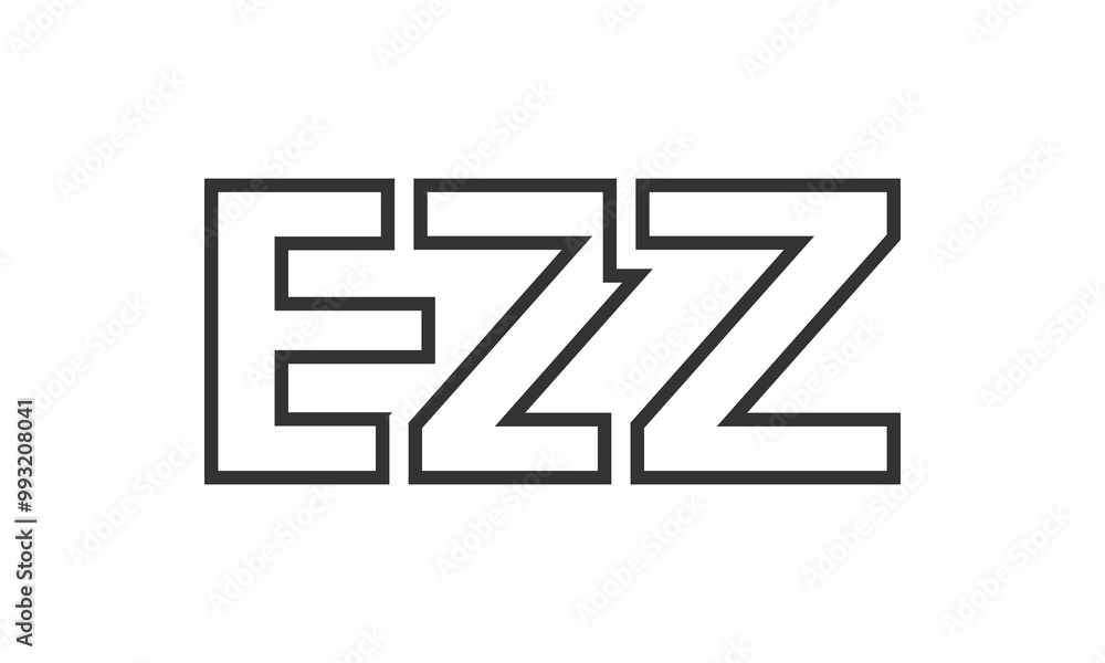 EZZ logo design template with strong and modern bold text. Initial based vector logotype featuring simple and minimal typography. Trendy company identity. EZZ logo design template with strong and modern bold text. Initial based vector logotype featuring simple and minimal typography. Trendy company identity.