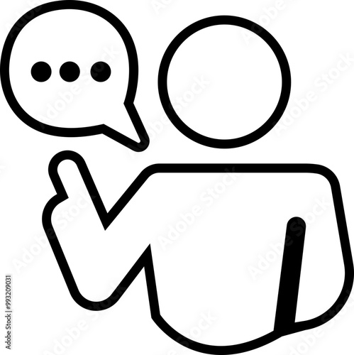 Speaking icon. Communication icons vector graphic design element. Containing discussion, speech bubble, talking, consultation and conversation vectors, isolated on transparent background, for mobile.