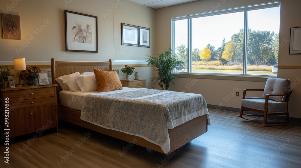 Fototapeta premium Hospice care facility with a peaceful and home-like atmosphere 