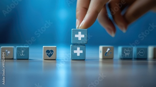 The Health Blocks on Table