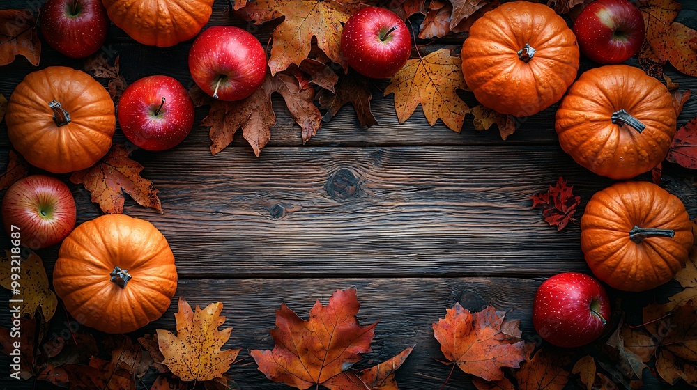 Warm autumnal still life perfect for Thanksgiving and Halloween decor, featuring pumpkins, apples, and leaves, ideal for seasonal celebrations and cozy gatherings. Warm autumnal still life perfect for Thanksgiving and Halloween decor, featuring pumpkins, apples, and leaves, ideal for seasonal celebrations and cozy gatherings.