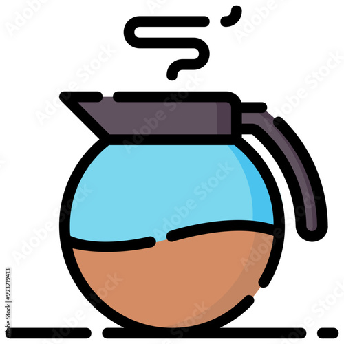 coffee filled outline vector icon