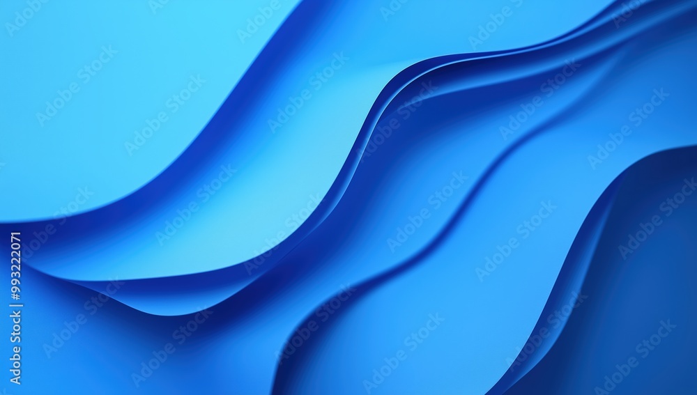 Obraz premium A blue wave with a blue background