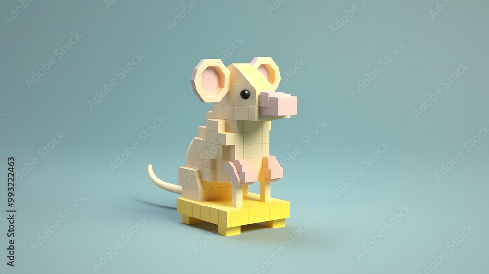 Rat 3d pixel Character Cartoon Rat 3d pixel Character Cartoon