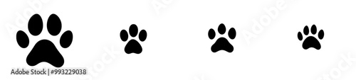 For apps and websites relating to animals, this flat icon features a dog or cat's paw print