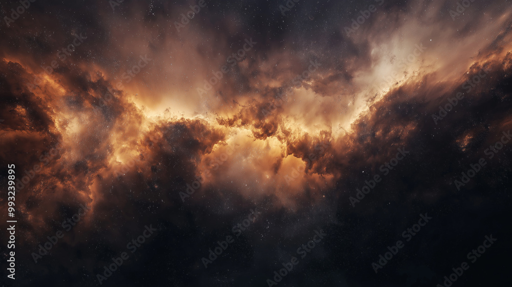 Fototapeta premium Abstract star nebula. Stardust. Deep space. AI generated.