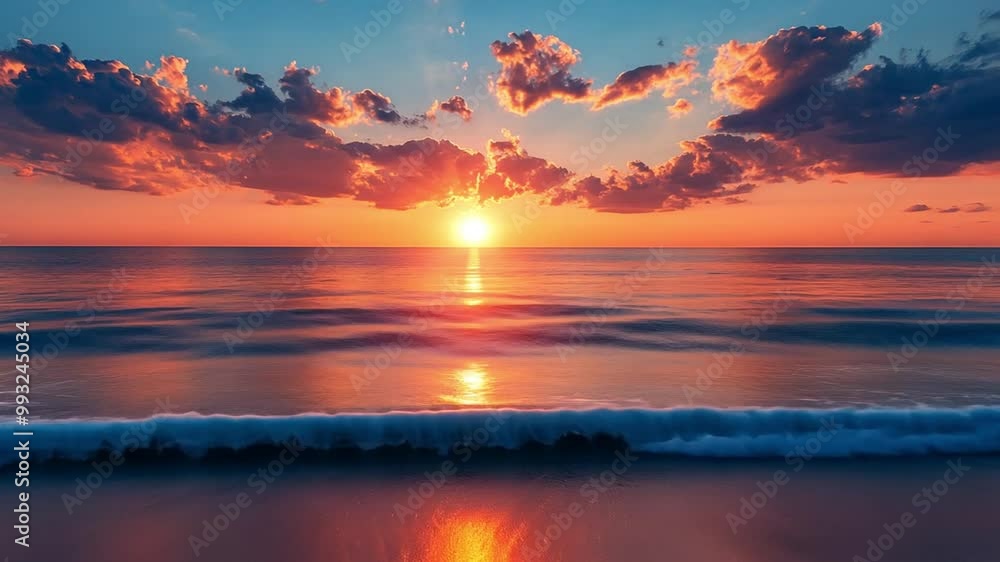 beautiful view of the beach in the afternoon footage