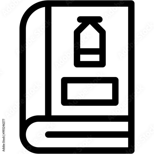 Vector Icon book, medical book, vaccine, covid, healthcare and medical Icon