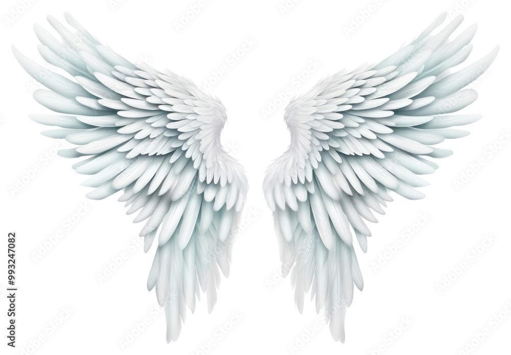 Fototapeta premium PNG Angel wing white white background creativity.