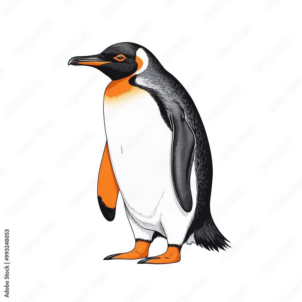 Obraz premium penguin animal vector illustration, Png.