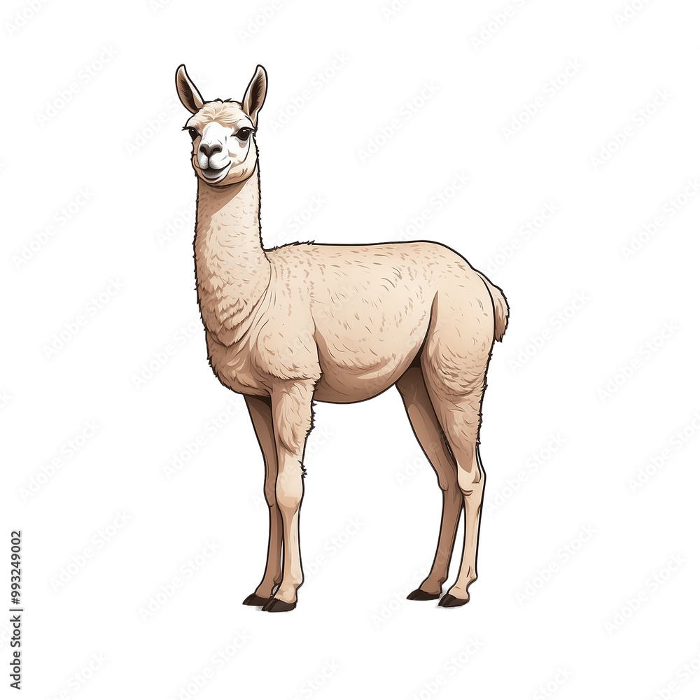Fototapeta premium Lama vector illustration, Png.