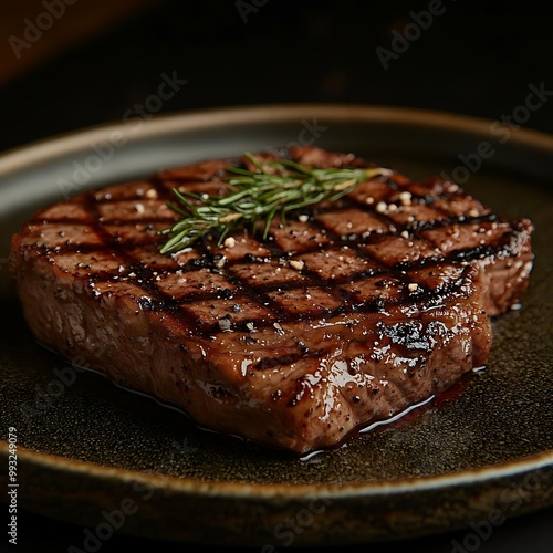 Juicy Grilled Steak Photo photo