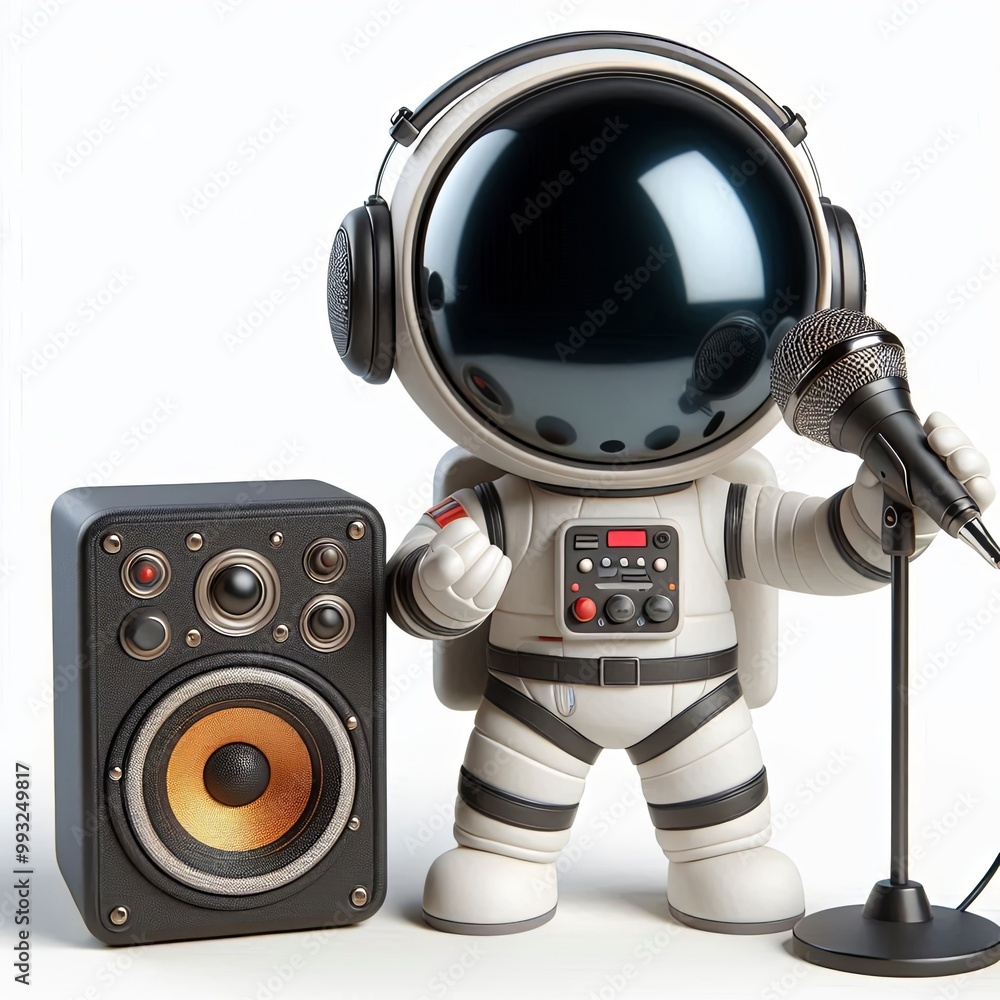 Cute Astronaut Singing With Microphone And Speaker ,3d Generative aI
Cute Astronaut Singing With Microphone And Speaker ,3d Generative aI