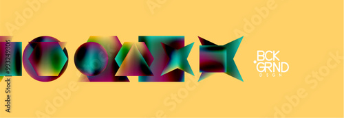 Fluid color geometric shapes abstract background. Vector Illustration For Wallpaper, Banner, Background, Card, Book Illustration, landing page
