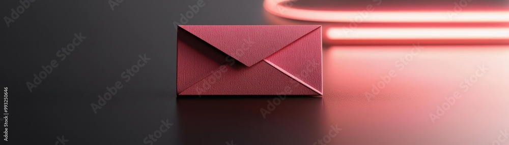 Futuristic email communication, a digital envelope in a neonlit cyber environment, symbolizing secure digital messaging Futuristic email communication, a digital envelope in a neonlit cyber environment, symbolizing secure digital messaging