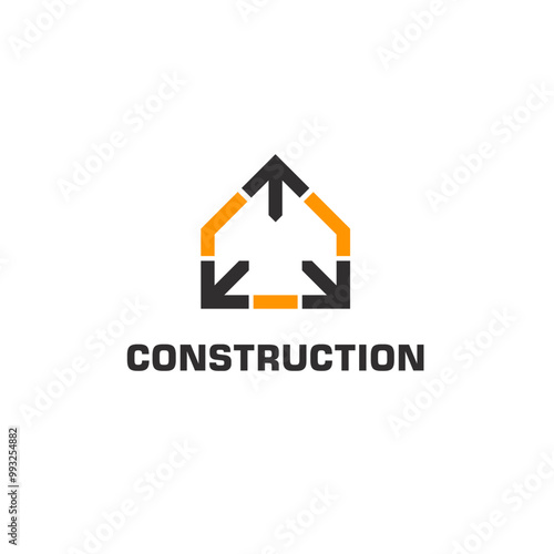 Vector logo design template. Architect abstract icon. Constrction symbol. 