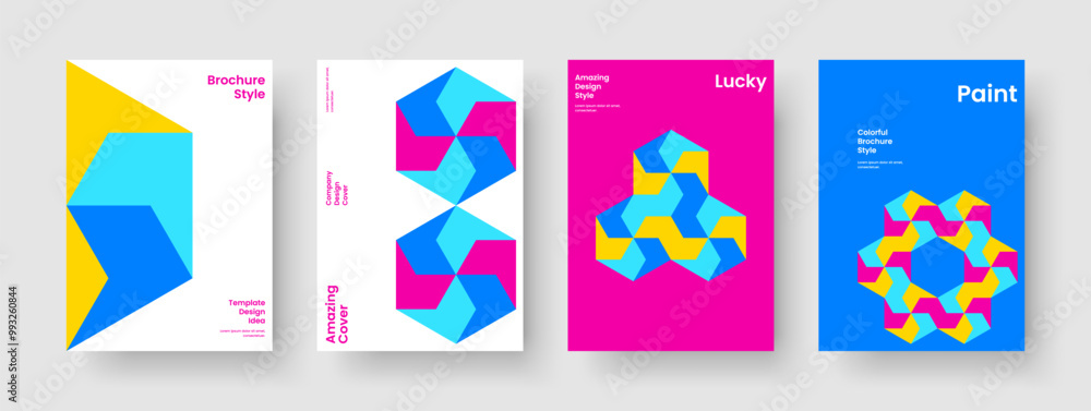 Obraz premium Geometric Background Design. Modern Flyer Layout. Isolated Business Presentation Template. Banner. Brochure. Book Cover. Poster. Report. Leaflet. Portfolio. Pamphlet. Notebook. Catalog. Advertising