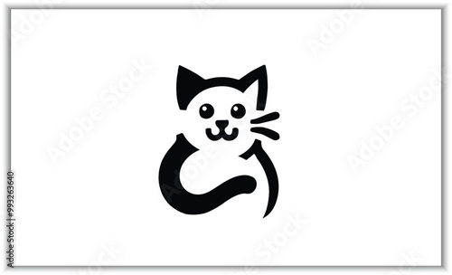 Cat icons collection. Kittens emoji symbols set. Black and white simple outline cats head kitten  icons.