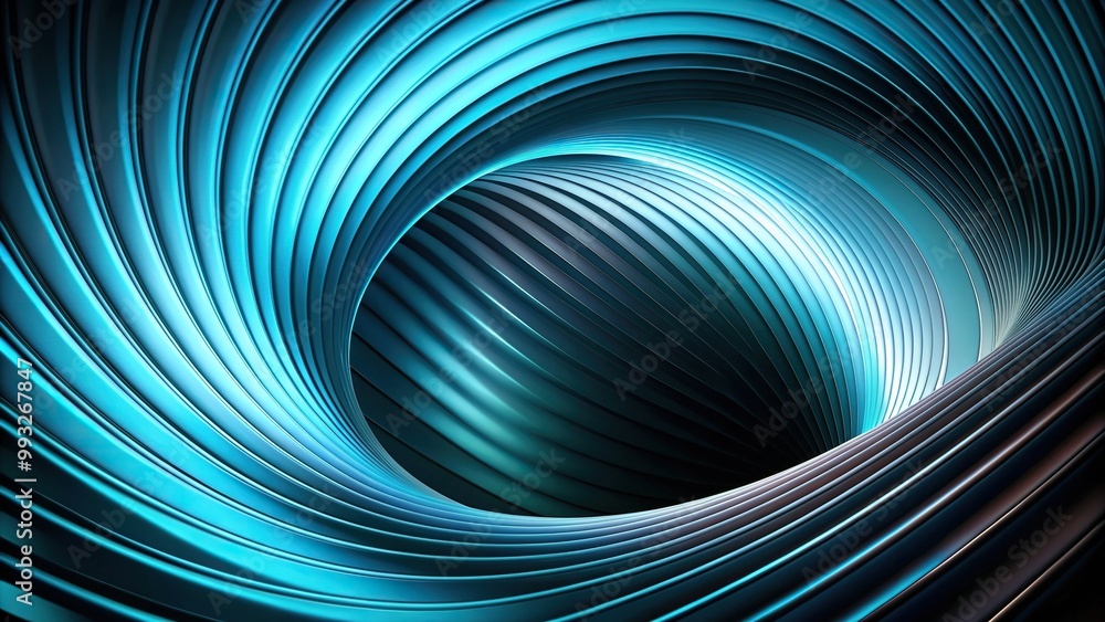 fisheye, creative, vibrant, turquoise, digital, shape, graphic, Abstract curvy structure in blue and turquoise resembling a fisheye lens standing out against a black background fisheye, creative, vibrant, turquoise, digital, shape, graphic, Abstract curvy structure in blue and turquoise resembling a fisheye lens standing out against a black background