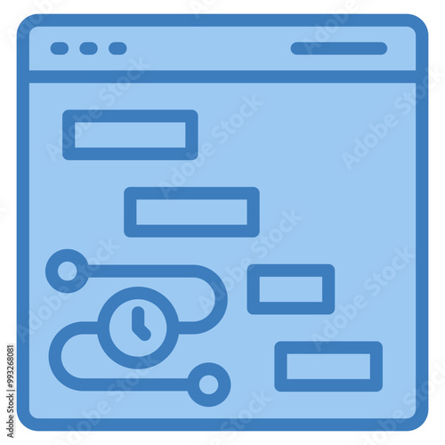 Gantt Chart Icon Element For Design