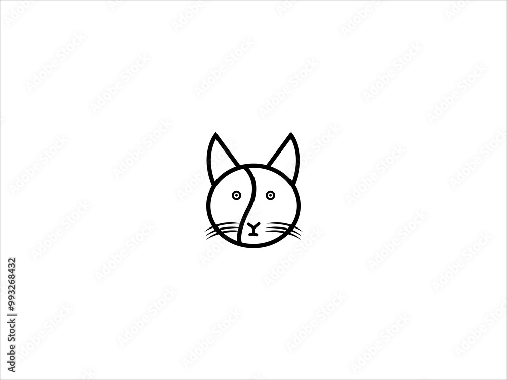 Fototapeta premium Graceful Cat logo Symbol of Elegance and Agility,The Graceful Cat logo captures the essence of elegance, independence, and agility.