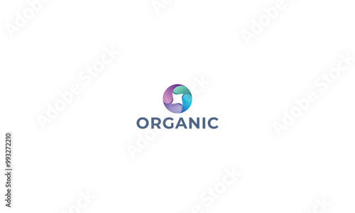 Colourful design letter o unique template logo