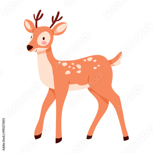 Red deer with antlers, wild forest animal.Wild animals, wild creatures, wildlife concept.