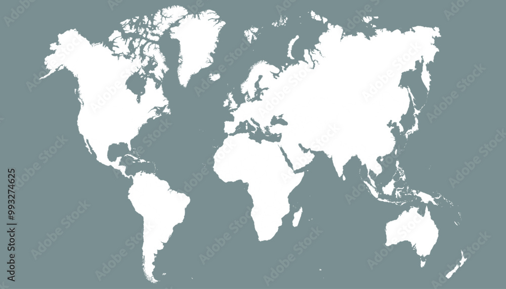 Obraz premium World map. Grey modern vector map. Silhouette map