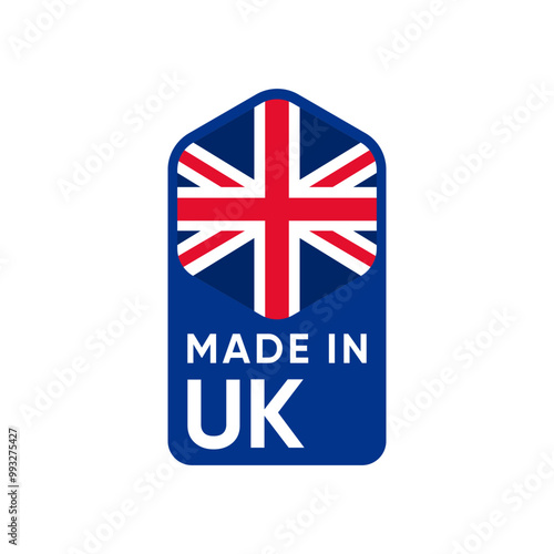 Made In UK Badge Banner icon design