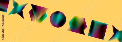 Fluid color geometric shapes abstract background. Vector Illustration For Wallpaper, Banner, Background, Card, Book Illustration, landing page