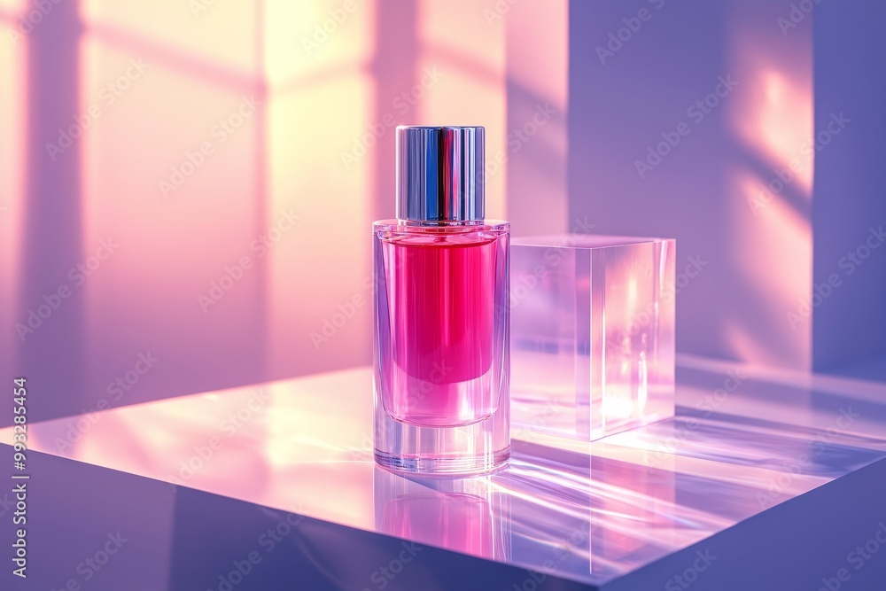 On the surface of the color, there is an organic serum product that contains collagen and peptides On the surface of the color, there is an organic serum product that contains collagen and peptides