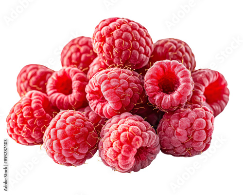 Fresh Raspberries Isolated on transparent background