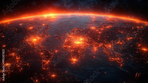 dynamic visual of the bustling global electronics market depicting a network of trade and exchange highlighting the interconnectedness of international commerce in a digital age