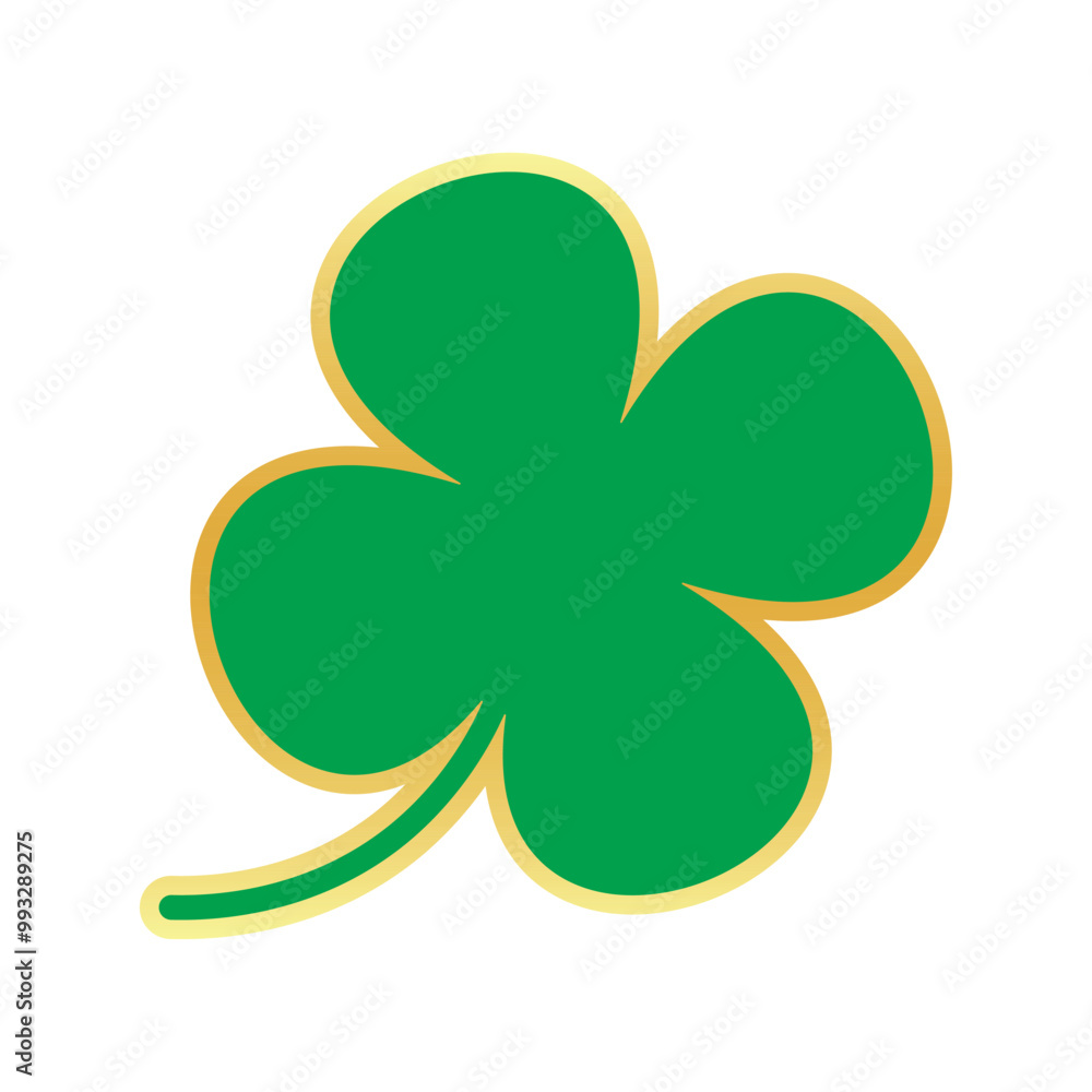 St Patrick's Day. Lucky Four-leaf clover, Green Four leaf clover vector icon. Lucky and happiness concept. Shamrock - green four leaf clover icon. Good luck theme design element. St Patrick's Day. Lucky Four-leaf clover, Green Four leaf clover vector icon. Lucky and happiness concept. Shamrock - green four leaf clover icon. Good luck theme design element.