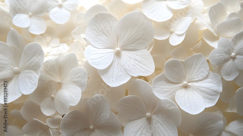 Close-up of Delicate White Flower Petals with a Soft Focus