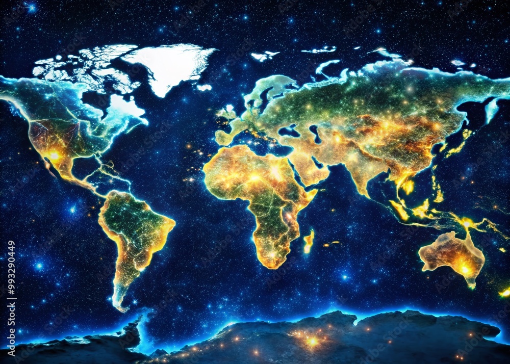 Global Night Sky Brightness Illustrated: Comprehensive World Light Pollution Map for Awareness and Study Global Night Sky Brightness Illustrated: Comprehensive World Light Pollution Map for Awareness and Study