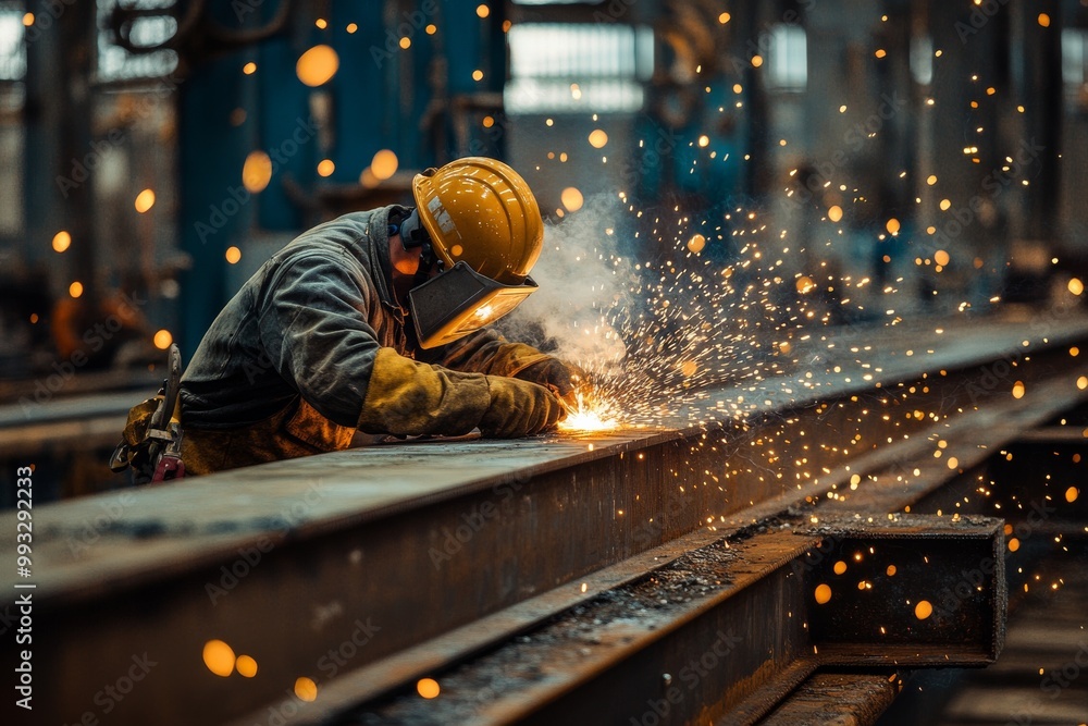 welder worker weld detail industry factory sparks welder worker weld detail industry factory sparks