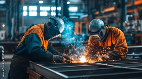 welder worker weld detail industry factory sparks