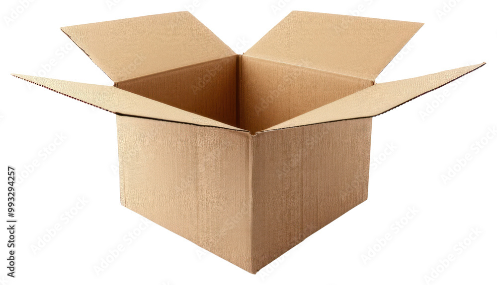 PNG Open cardboard box on white PNG Open cardboard box on white