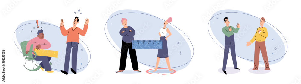 Social anxiety vector illustration. Frustration arises from unresolved emotional and social problems The social anxiety metaphor highlights fear social judgment Loneliness can have detrimental impact Social anxiety vector illustration. Frustration arises from unresolved emotional and social problems The social anxiety metaphor highlights fear social judgment Loneliness can have detrimental impact