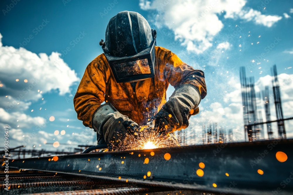 welder worker weld detail industry factory sparks welder worker weld detail industry factory sparks