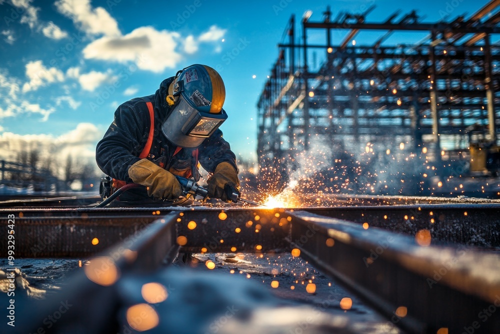 welder worker weld detail industry factory sparks welder worker weld detail industry factory sparks