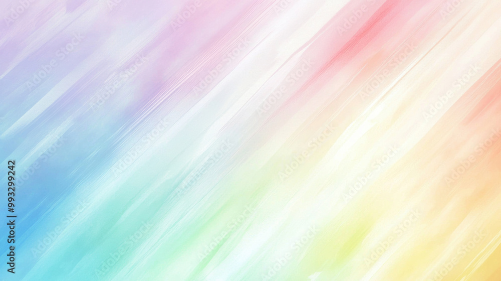 Soft pastel rainbow colors blend seamlessly in gentle gradient, creating serene and calming atmosphere. This abstract design evokes feelings of tranquility and joy Soft pastel rainbow colors blend seamlessly in gentle gradient, creating serene and calming atmosphere. This abstract design evokes feelings of tranquility and joy