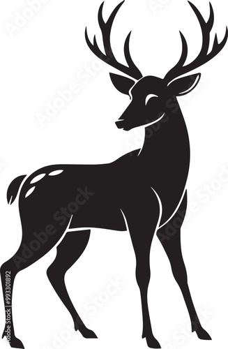 Deer Vector Silhouette illustration Design